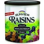 Jumbo Seedless Medley Raisins 3 15oz Canisters