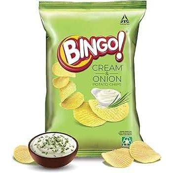 Bingo Cream And Onion Potato Chips 110g
