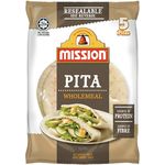 Mission Pita Wholemeal Bread 5pc Pack 400g