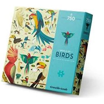 Crocodile Creek World Of Birds 750-piece Jigsaw Puzzle For All Ages 4 Years And Up Heavy-duty Box For Storage Finished Puzzle Is 18” X 24”