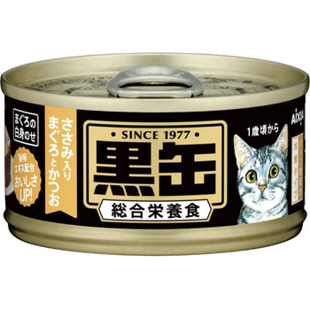 Aixia Black Can Mini With Scissors Tuna And Katsuo 80g