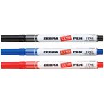 Zebra Permanent Name Pen Fine Marker Pack of 2
