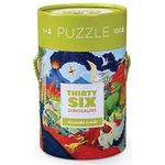 Crocodile Creek Thirty-six Dinosaurs 100 Piece Jigsaw Puzzle In Canister Includes Educational Dino Finder Sheet For Ages 5 Years And Up 1 Ea 4054-1