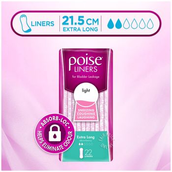 Poise Liners For Bladder Leakage Extra Long 215cm