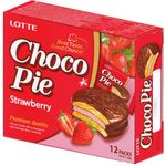 Lotte Choco Cake Strawberry Flavour 28g 12pcs