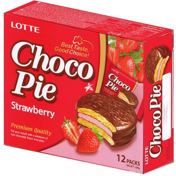 Lotte Choco Cake Strawberry Flavour 28g 12pcs