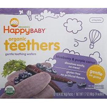 Happy Baby Organic Teethers Blueberry and Purple Carrot 48g