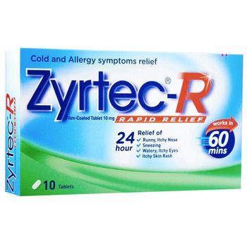 Zyrtec-R Rapid Cold and Allergy Relief Tablet 10s