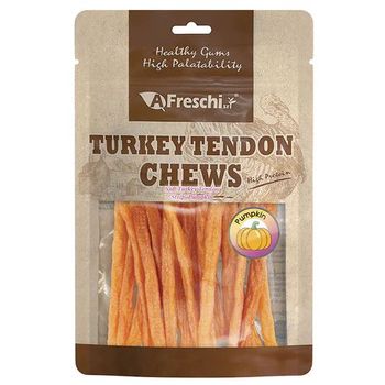 Afreschi Dog Soft Turkey Tendon Strip Pumpkin 120g/pk