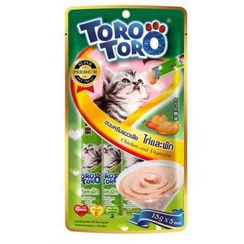 Toro Toro Chicken And Vegetable Cat Treats 5 x 15g