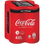 Coca Cola Zero Sugar Can 4pcs 320ml