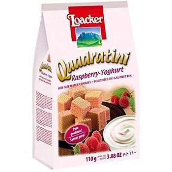 Loacker Quadratini Raspberry Yoghurt Wafer 110g