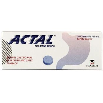 Actal Fast Acting Antacid 20 Tablets
