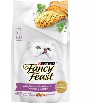 Purina Fancy Feast Savory Chicken & Turkey Cat Food 1.36kg