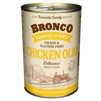 Bronco Dog Canned Food Chicken Olio 390g