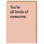 Ohh Deer You're All Kinds of Awesome Greeting Card