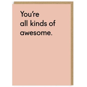Ohh Deer You're All Kinds of Awesome Greeting Card