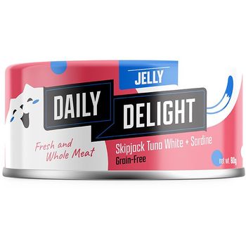 Daily Delight Jelly Skipjack Tuna with Sardine Can Cat Food 80g x 48 