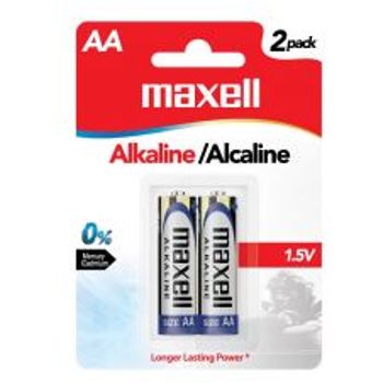 Maxell AAA size 1.5v Alkaline Batteries 2pcs