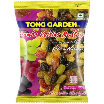 Tong Garden Jumbo Raisins Medley Fruit Snack Net 30g