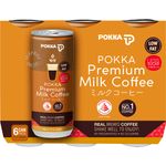 Pokka Coffee Milk Coffee Less Sugar 6 x 240ml