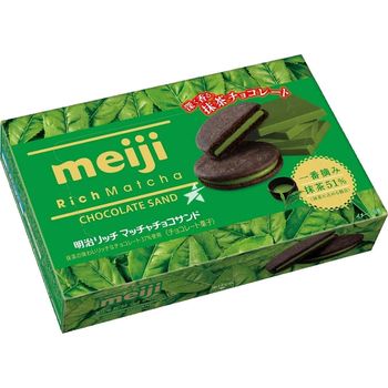 Meiji Rich Matcha Chocolate Sandwich 100g
