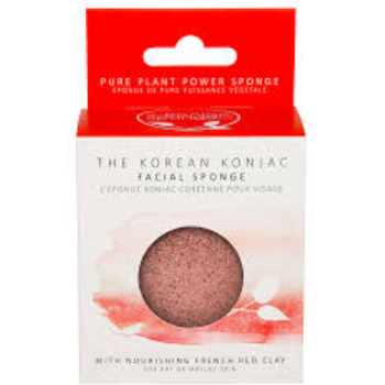 The Konjac Sponge Premium Face Puff French Red Clay