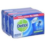 Dettol Bar Soap 3ct 105g Active 3pack