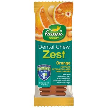 Happi Doggy Zest Orange Dental Chew for Dog 4 Inch 25g