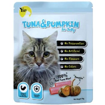 Yum Yum Cat Pouch Tuna And Pumpkin In Jelly 70g