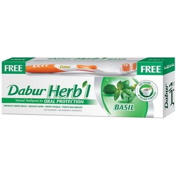 Dabur Herbl Basil Toothpaste with brush 150g