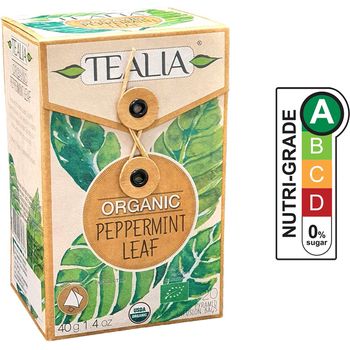 Tealia Organic Peppermint (Pyramid Infusion Bags) 40gm