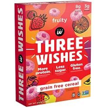 Three Wishes Grain Plant Based Fruity Cereal High Protein Low Sugar 244g