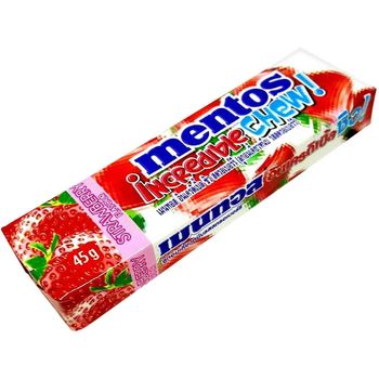 Mentos Incredible Chew Strawberry Flavour Candy 45g
