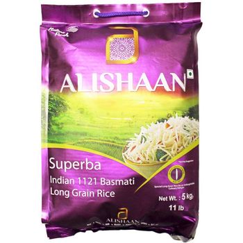 Alishaan Superba Indian 1121 Long Grain Basmati Rice 5kg