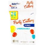 Value Plus Party Cutlery Fork White 24 Pieces