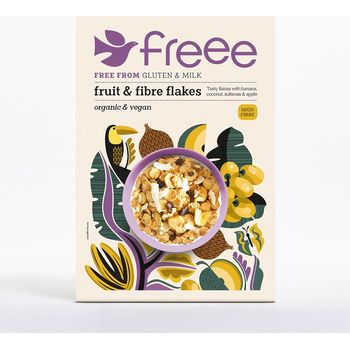Doves Farm Freee Organic Breakfast Cereal Fruit And Fibre Flakes 375g