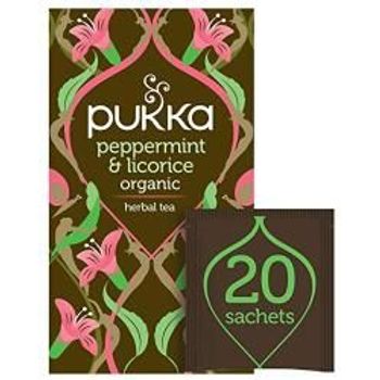 Pukka Peppermint Licorice Herbal Tea 20 Count