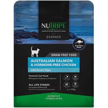Nutripe Cat Essence Australian Salmon & Hormone-Free Chicken With Green Tripe 200g
