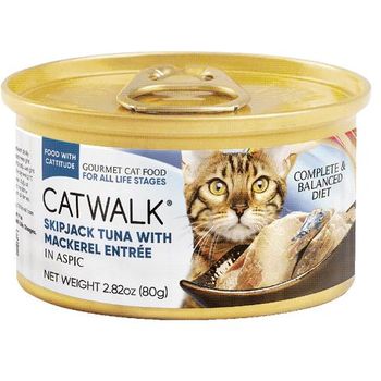 Catwalk Cat Skipjack Tuna with Mackerel Entree in Aspic 80g
