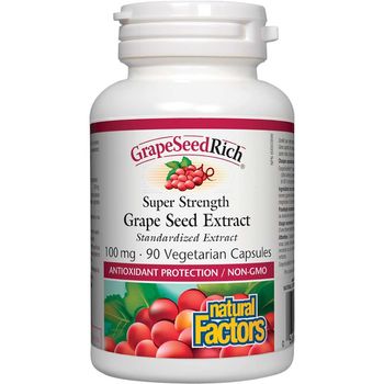 Natural Factors Grape Seed Extract 100mg 90 Capsule 180g