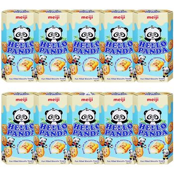 Meiji Hello Panda Biscuits with Creamy Milk Filling 10pcs 50g
