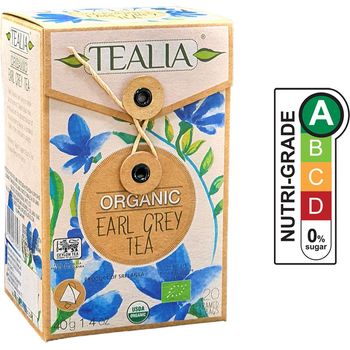 Tealia Organic Earl Grey (Pyramid Tea Bags) 40gm