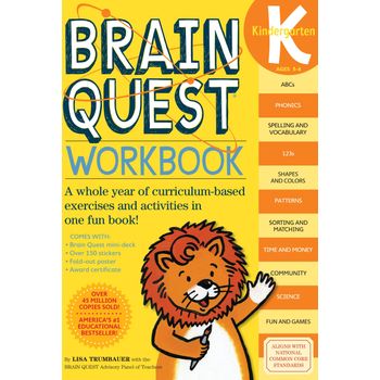 Workman Publishing Brain Quest Kindergarten Workbook Ages 5 To 6