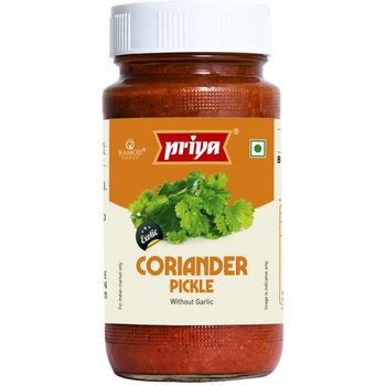 Priya Coriander Pickle Without Garlic 300g