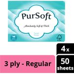 PurSoft Facial Tissue Travel Pack 3ply