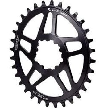 Wolf Tooth Components Drop Stop Powertrac Sram Direct Mount Chainring Boost Black 3mm Offset 32t