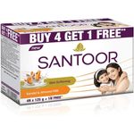Santoor Skin Softening Sandal And Almond Milk Bathing Soap 5pcs 125g