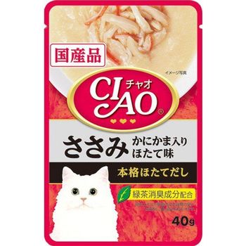 Ciao Pouch Chicken Fillet With Crab Stick Scallop Flavor 40g