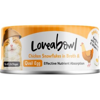 Loveabowl Cat Canned Food Chicken Snowflakes With Quail Egg In Broth 70g